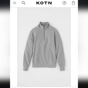 Grey quarter zip sweatshirt by kotn FREE TOTE